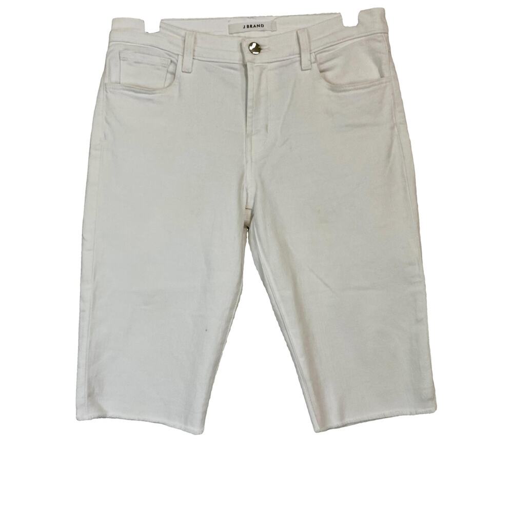 J Brand Women’s 811 Bermuda Denim Shorts White Size 28 EUC